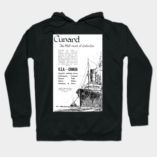 Cunard - Ocean Liners - 1931 Vintage Advert Hoodie